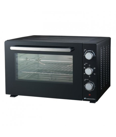 CONTINENTAL EDISON CEMF60B2 - Minifour électrique 60L noir - 2200W - Rotissoire, Convection naturelle