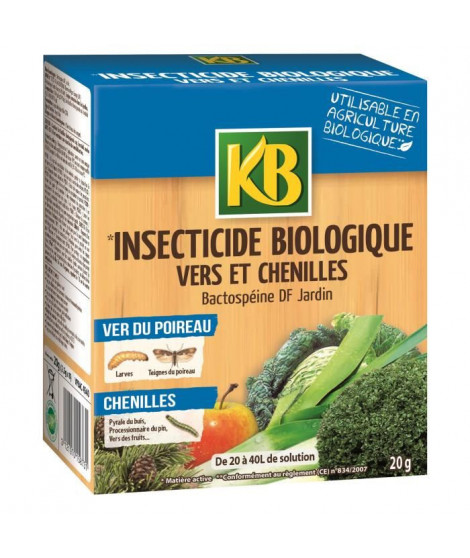 KB Insecticide pour vers et chenilles - 20 g