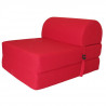 JUNE Chauffeuse 1 place - Tissu rouge - Style contemporain - L 58 x P 75 cm