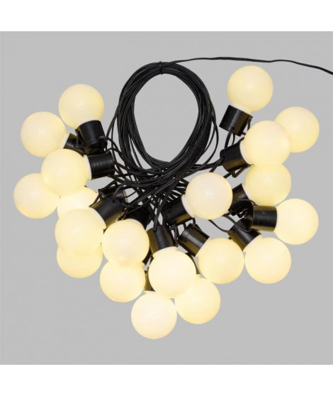 LOTTI Guirlande lumineuse d'été LED - 10 m - Ø50 x H60 mm - Blanc chaud