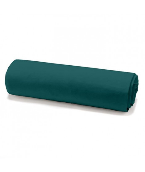 TODAY Drap housse 100% coton - 160 x 200 cm - Vert émeraude