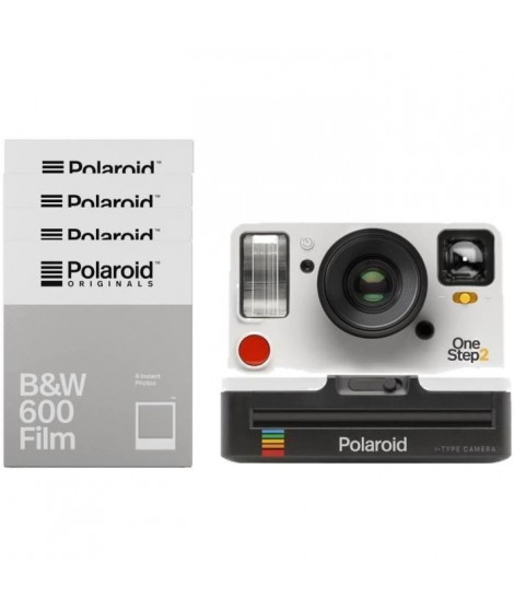 Polaroid OneStep2 - Avec Viseur - Appareil photo instantané - Blanc + 32 Films Noir & Blanc