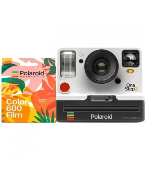 Polaroid OneStep2 - Avec Viseur - Appareil photo instantané - Blanc + 8 Films Tropics