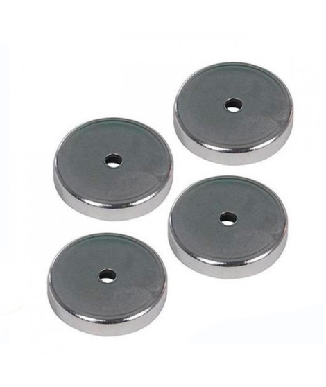 SILVERLINE Lot de 4 aimants en ferrite - Gris