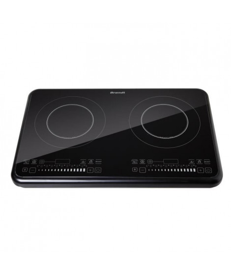 BRANDT TI2FSOFT Table de cuisson posable 2 foyers a induction Noir