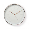 NEDIS Horloge murale circulaire - Ø 30 cm - Blanc et Or rose