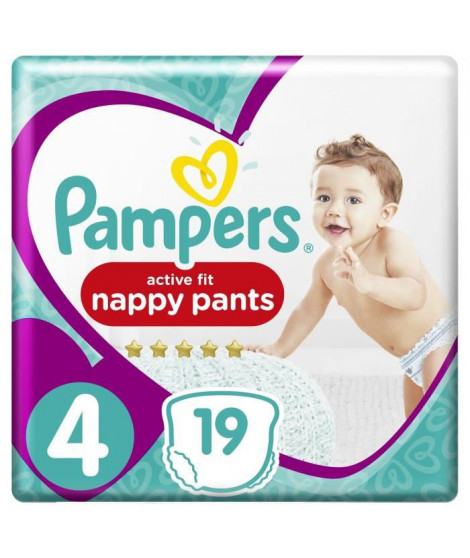 Pampers Premium Active Fit Pants Taille 4 8-14 kg - 19 Couches-Culottes