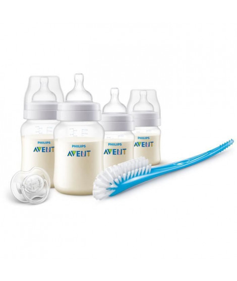 Philips Avent SCD806/00 Kit Nouveau-né Anti-colic 2 biberons 125 ml Classic+ + 2 biberons 260 ml Classic+ + 1 sucette + 1 gou…