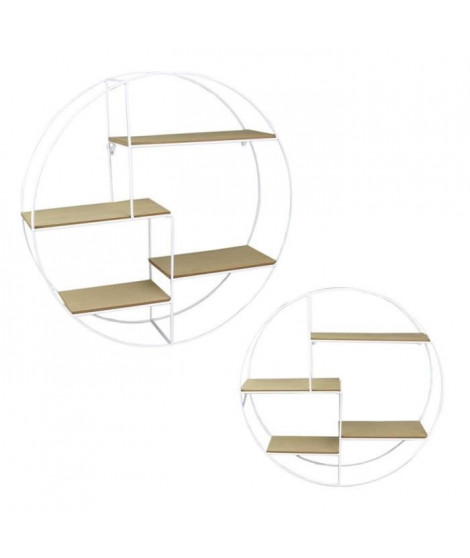 THE HOME DECO FACTORY Etagere ronde filaire M4 - Blanc