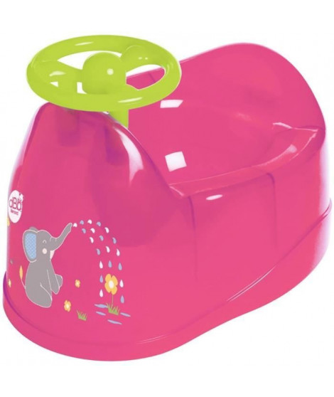 DBB REMOND Pot bébé - Décor éléphant avec volant - Bébé fille - Rose translucide