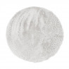 NEO YOGA Tapis de salon ou chambre - Microfibre extra doux - Ø 120 cm - Blanc