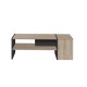 YORI Table basse bar - Style industriel - Décor chene noir - L 110 x P 60 x H 36 cm