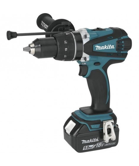 MAKITA Perceuse visseuse a percussion - 13 mm 2x5ah 18 V Li-ion (coffret Makpac) -DHP458RTJ