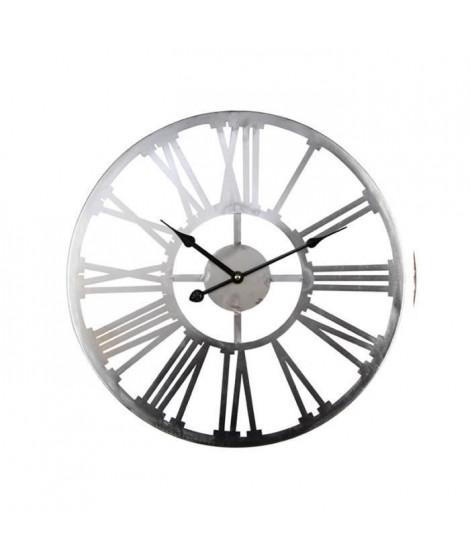 Horloge en métal 45 cm - Gris