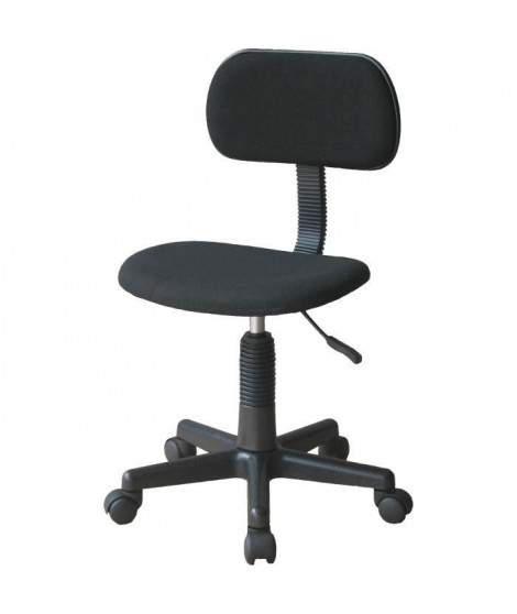 LAMPA Fauteuil de bureau - Réglable en hauteur 71 - 83 cm - Tissu noir