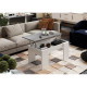 SWING Table Basse relevable - Blanc et gris - L 50 cm