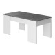 SWING Table Basse relevable - Blanc et gris - L 50 cm