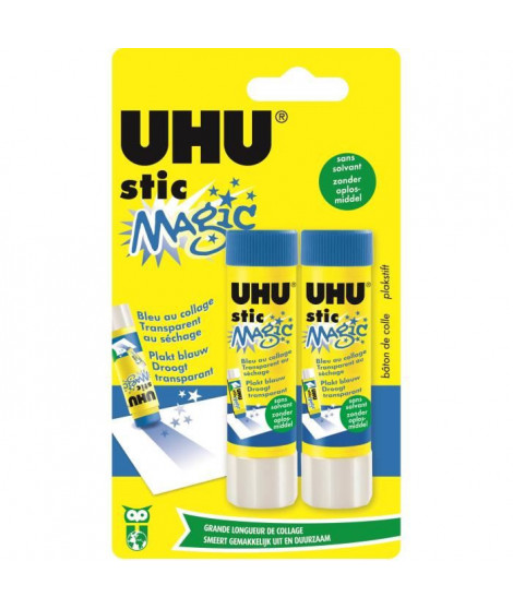 UHU Lot de 2 Sticks Magic Bleu 8,2 g