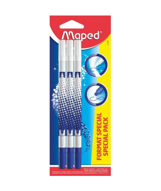 MAPED - Lot de 6 stylos effaceurs pour encre bleue - 2 gratuits