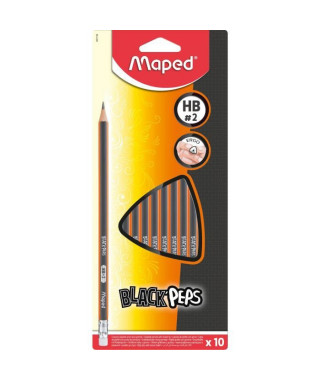 MAPED - Blister Crayons graphites Black'peps - HB