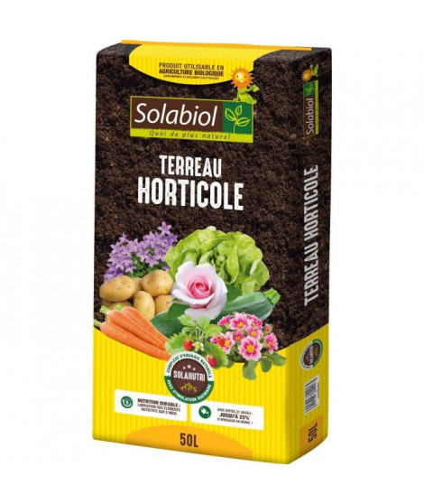 SOLABIOL - Terreau Horticole - Sac 50 L - UAB