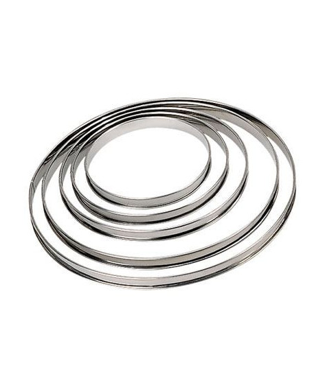 DE BUYER Cercle a tarte - Inox - Ø 22 x H 2 cm - Tous feux dont induction