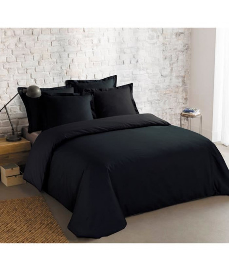 VISION Parure de couette unie - 220 x 240 cm - Noir