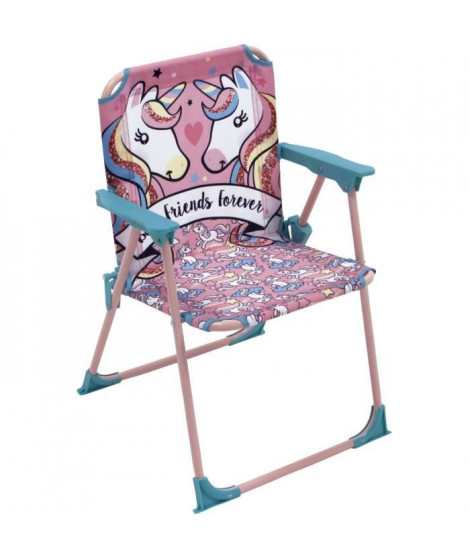 Chaise Licorne pliante Pour Enfant - Montée 38x32x53 cm