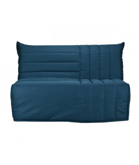 BULTEX Banquette BZ BETH 3 places - Tissu Bleu canard - L 142 x P 101 x H 95