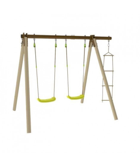 TRIGANO Portique Piki en bois et métal - 1.90 m