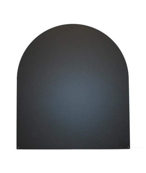SO STEEL Plaque de sol de protection pour poele a bois ou granulés - Demi ronde - 98 x 98 cm - Acier - Noir