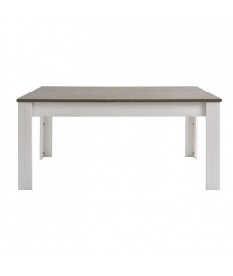 MARQUIS Table a manger extensible 8 a 10 personnes style contemporain décor pin et décor chene - L 230 x l 90 cm