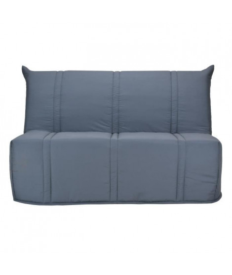 BULTEX Banquette BZ SANNA 140x190 cm 3 places - Tissu Gris - L 143 x P 101 x P 95 cm