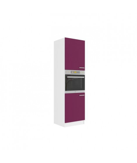 ULTRA Colonne four avec plan de travail L 60 cm - Aubergine mat