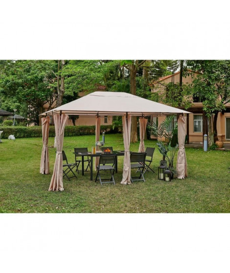 Tonnelle de jardin Lagoon - 3 x 4 m - Beige