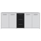 FINLANDEK Buffet bas PILVI contemporain blanc et noir mat - L 179 cm
