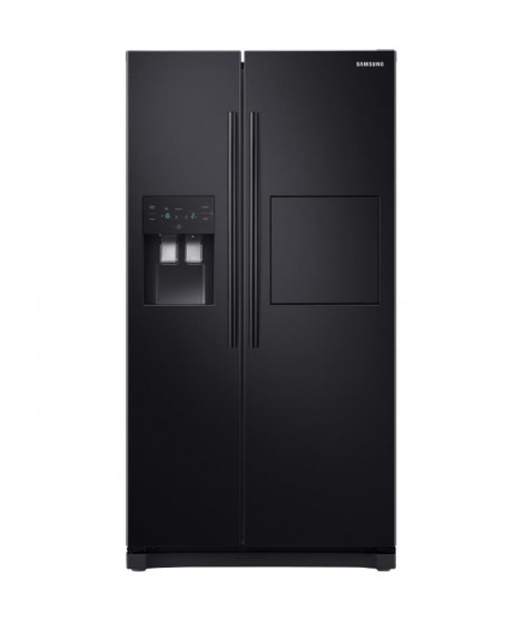 SAMSUNG RS50N3803BC-Réfrigérateur américain-501 L (357 + 144 L)-Froid ventilé-A+-L 91,2 x H 178,9 cm-Noir carbone