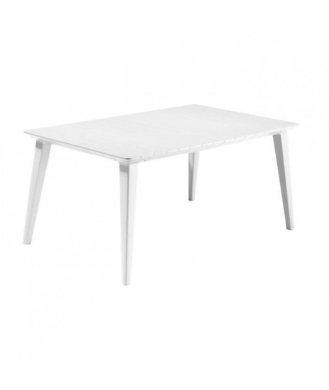 ALLIBERT JARDIN Table Lima 160 6 personnes - Design contemporain - Blanc