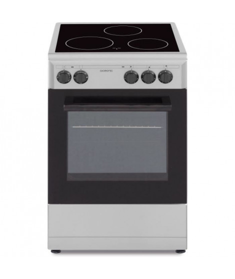 OCEANIC - Cuisiniere vitrocéramique 50 x50, four convection naturelle, four 48L silver