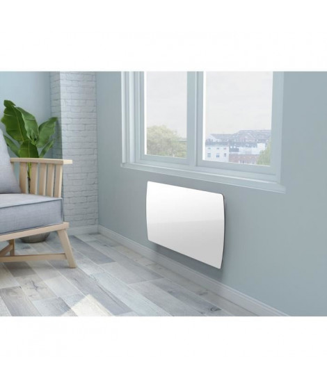 OCEANIC 1500 Watts Rubis Radiateur électrique fixe a inertie seche - Céramique - Façade verre - Blanc