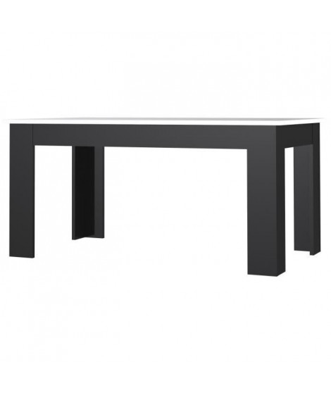 FINLANDEK Table a manger PILVI de 6 a 8 personnes style contemporain - Blanc et noir mat - L 160 x l 90 cm