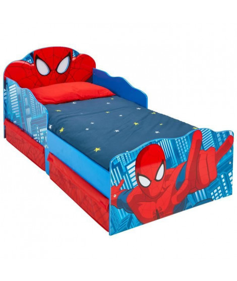 SPIDER-MAN Lit avec yeux lumineux et rangements sous le lit