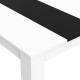 FINLANDEK Table a manger ELÄMÄ de 6 a 8 personnes style contemporain en bois aggloméré blanc et noir mat  - L 160 x l 90 cm