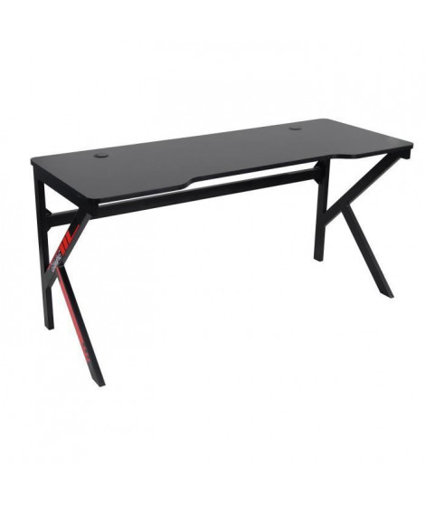 ALPHA Bureau de gaming en métal noir -  L 150 x P 60 x H 72 cm