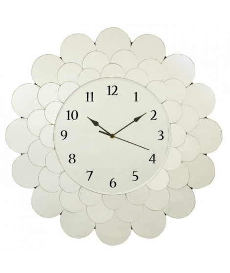 FLEUR Horloge circulaire 55 cm - En verre