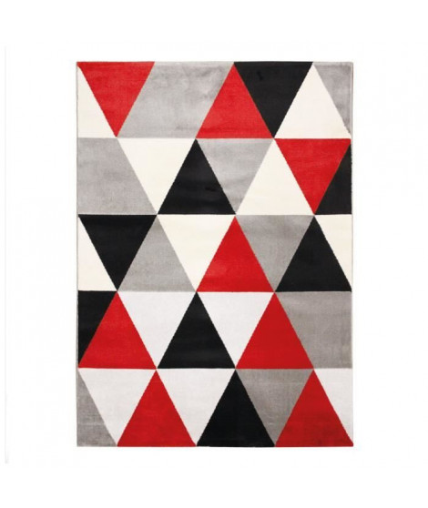 TAO SCANDI Tapis de salon - 120 x 170 cm - Polypropylene - Rouge