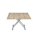 Table relevable extensible - Décor chene -100 x 57/114 x 40/75 cm