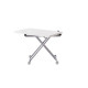 Table relevable extensible - Mélaminé blanc - 100 x 57/114 x 40/75 cm
