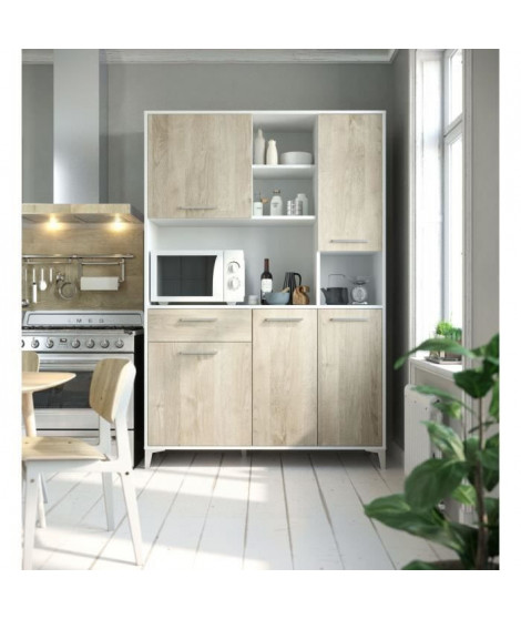 ECO Buffet de cuisine L 120 cm - Décor chene