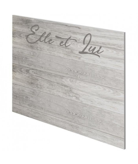 ELLE ET LUI Tete de lit style classique effet bois vieilli - L 160 cm